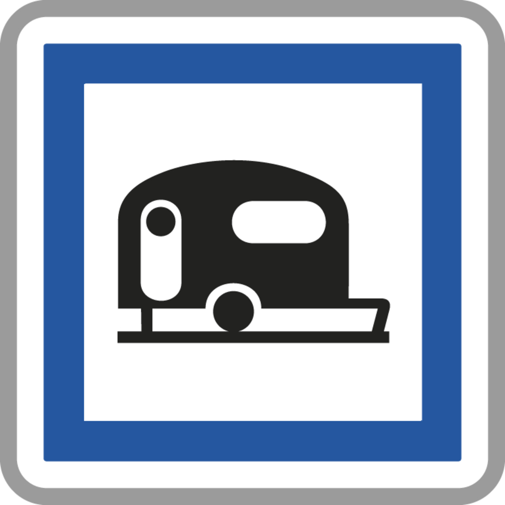Panneau carré camping caravanes autocaravanes 700 Ecolign CE4b cl2 - NADIA SIGNALISATION - CAR700E2CE4b