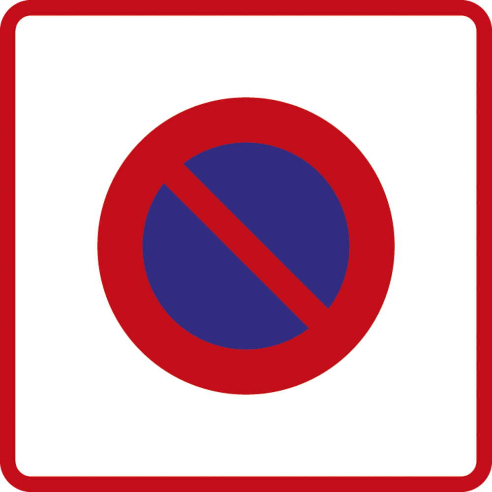 Panneau carré Entrée zone stationnement interdit 900 Ecolign B6b1 cl1 - NADIA SIGNALISATION - CAR900E1B6b1