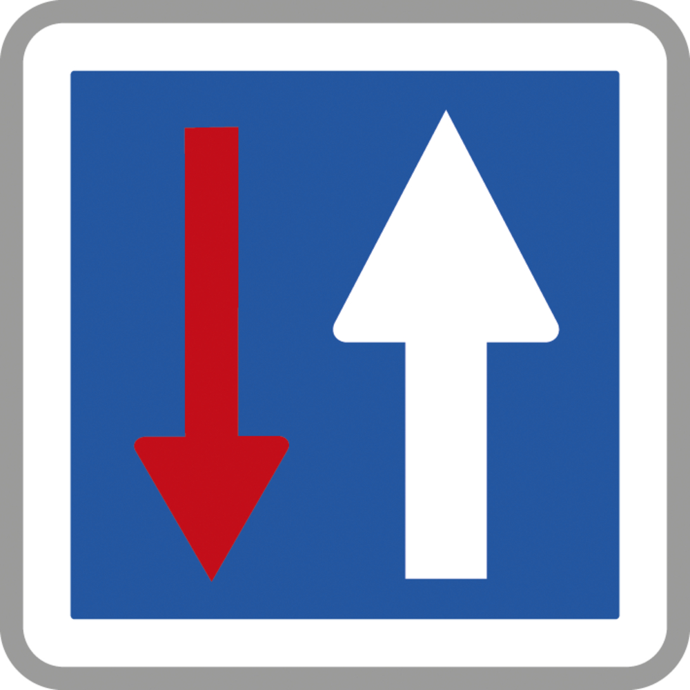 Panneau carré priorité circulation sens inverse 900 Ecolign C18 cl1 - NADIA SIGNALISATION - CAR900E1C18