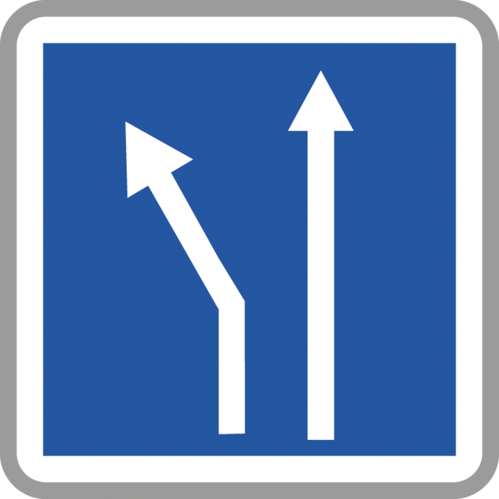 Panneau carré voies affectées intersection à venir 900 Ecolign C24bex1 cl1 - NADIA SIGNALISATION - CAR900E1C24bex1