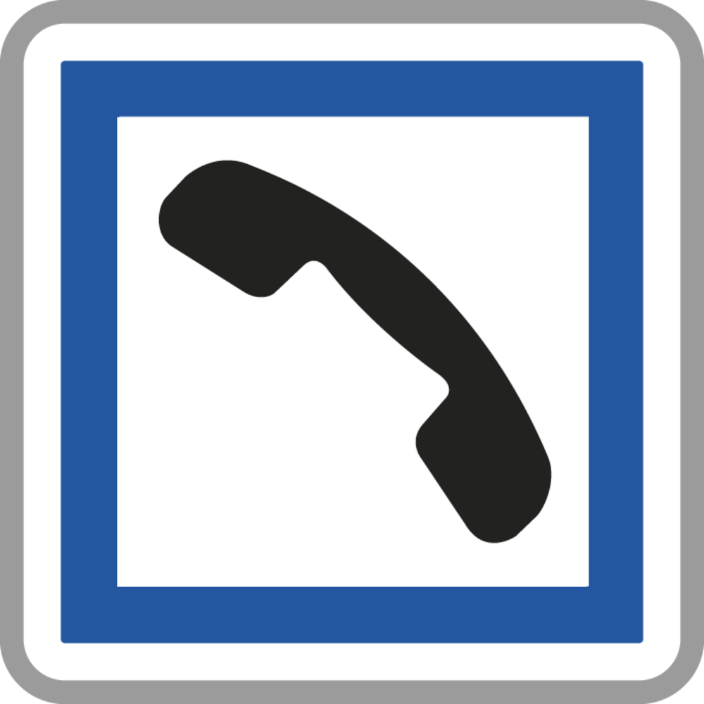 Panneau carré Cabine téléphonique publique 900 CE2b cl1 - NADIA SIGNALISATION - CAR900E1CE2b