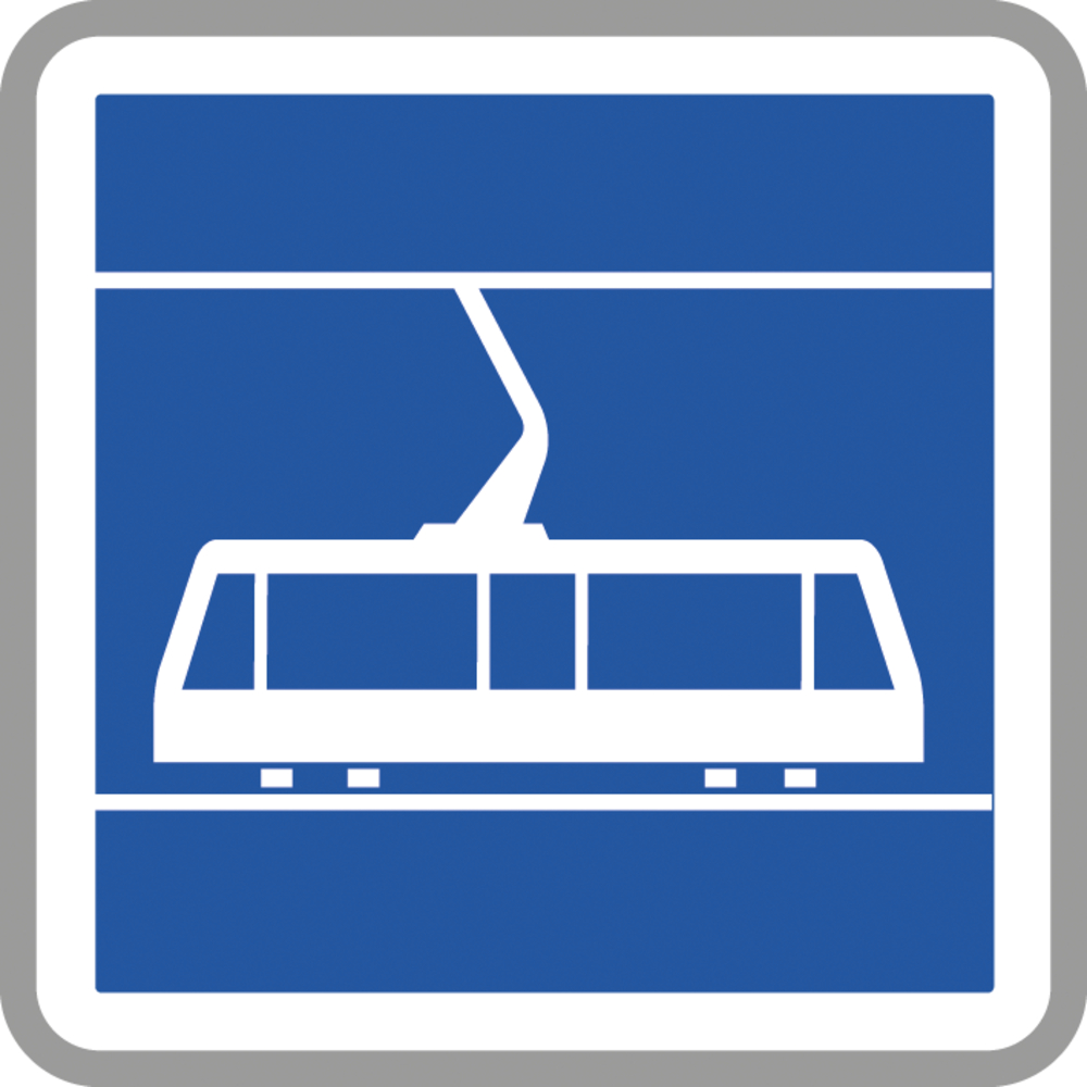 Panneau carré Indication d'arrêt de tramway 900 Ecolign C7 cl2 - NADIA SIGNALISATION - CAR900E2C7