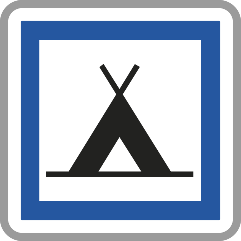 Panneau carré Terrain de camping pour tentes 900 Ecolign CE4a cl2 - NADIA SIGNALISATION - CAR900E2CE4a