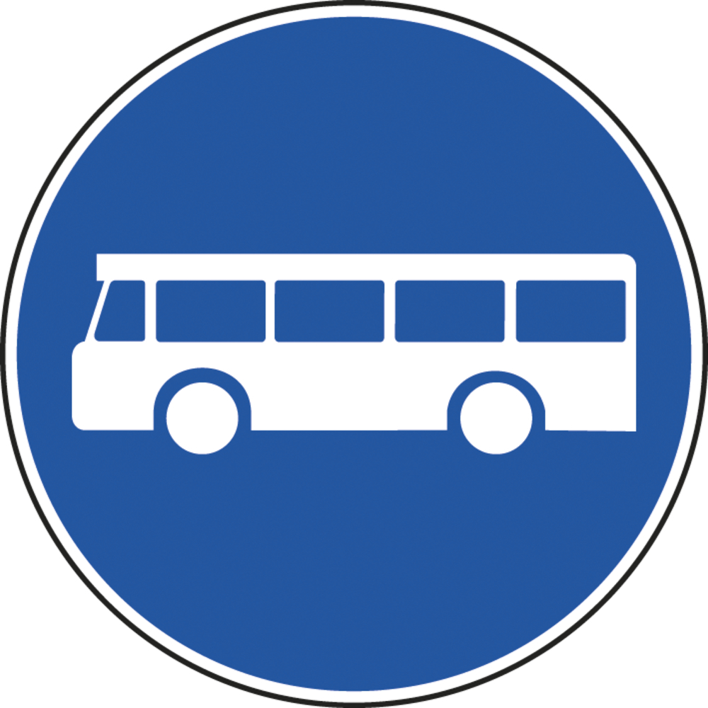 Panneau disque voie réservée transports en commun 450 B27 cl1 - NADIA SIGNALISATION - DIS450E1B27