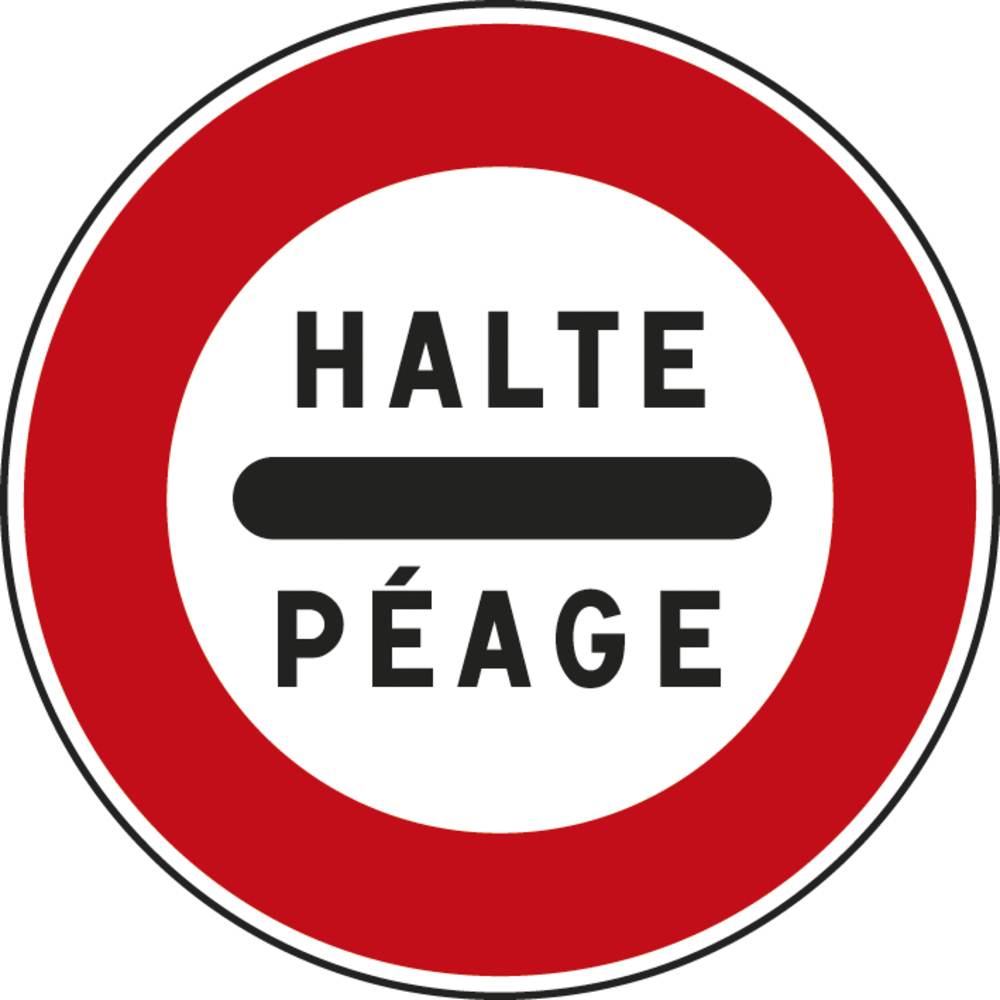 Panneau disque Arrêt au poste de péage 450 B5c cl1 - NADIA SIGNALISATION - DIS450E1B5c