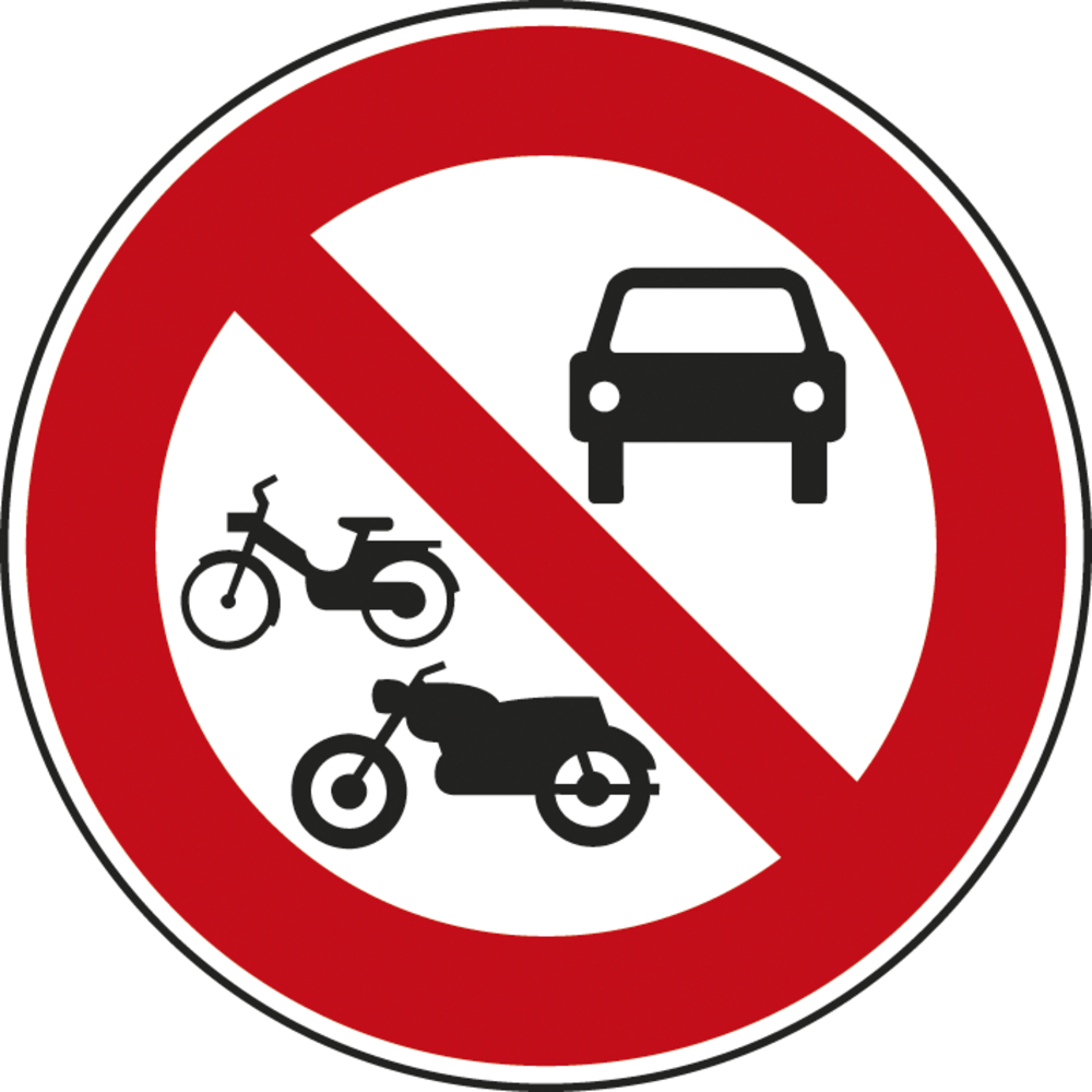 Panneau disque Accès interdit à tous les véhicules à moteur 450 Ecolign B7b cl1 - NADIA SIGNALISATION - DIS450E1B7b