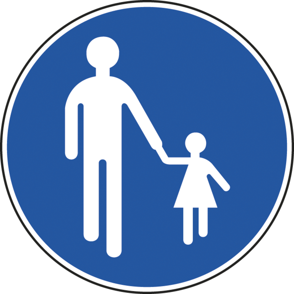 Panneau disque chemin obligatoire pour piétons 450 Ecolign B22b cl2 - NADIA SIGNALISATION - DIS450E2B22b