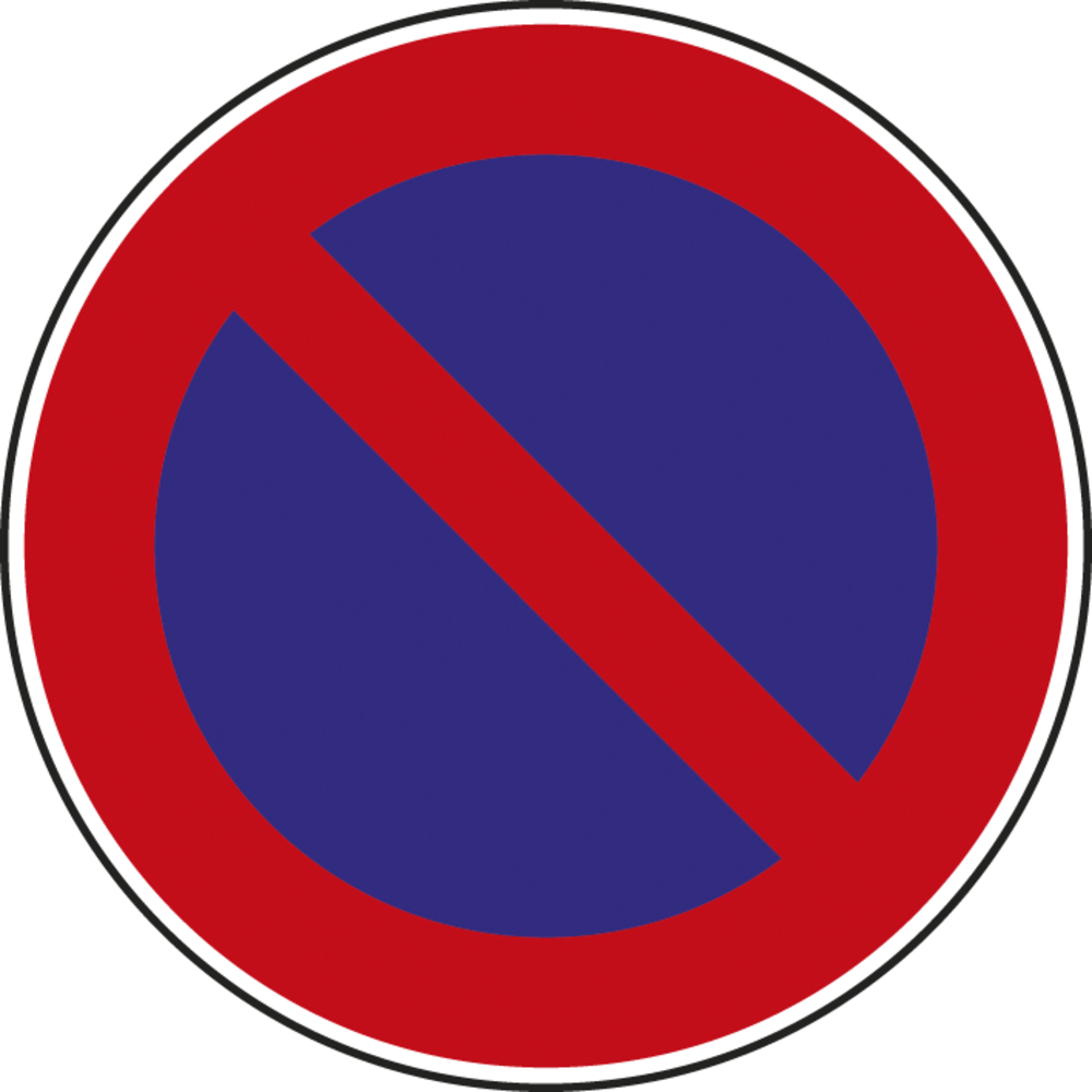 Panneau disque stationnement interdit 450 Ecolign B6a1 cl2 - NADIA SIGNALISATION - DIS450E2B6a1