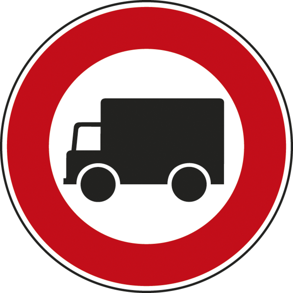 Panneau disque accès interdit transports marchandise 450 Ecolign B8 cl2 - NADIA SIGNALISATION - DIS450E2B8