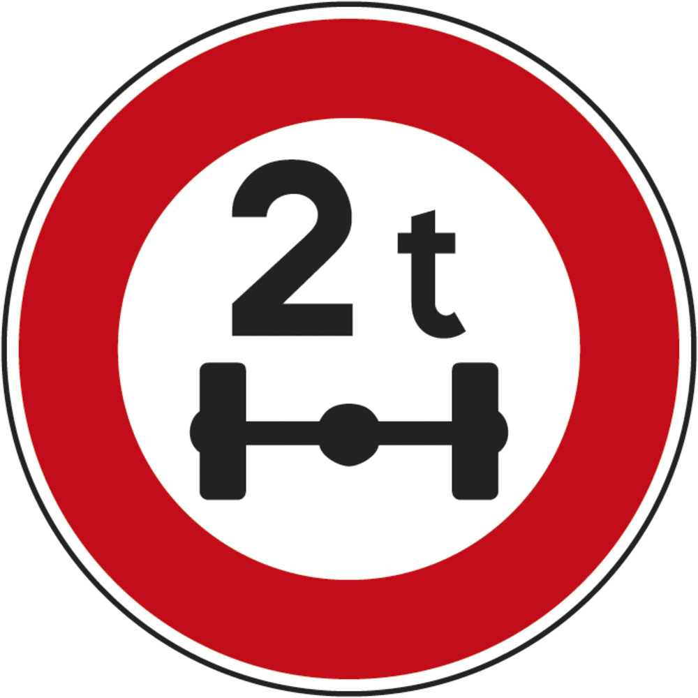 Panneau disque accès interdit poids essieu 650 ECOLIGN B13a cl1 - NADIA SIGNALISATION - DIS650E1B13a