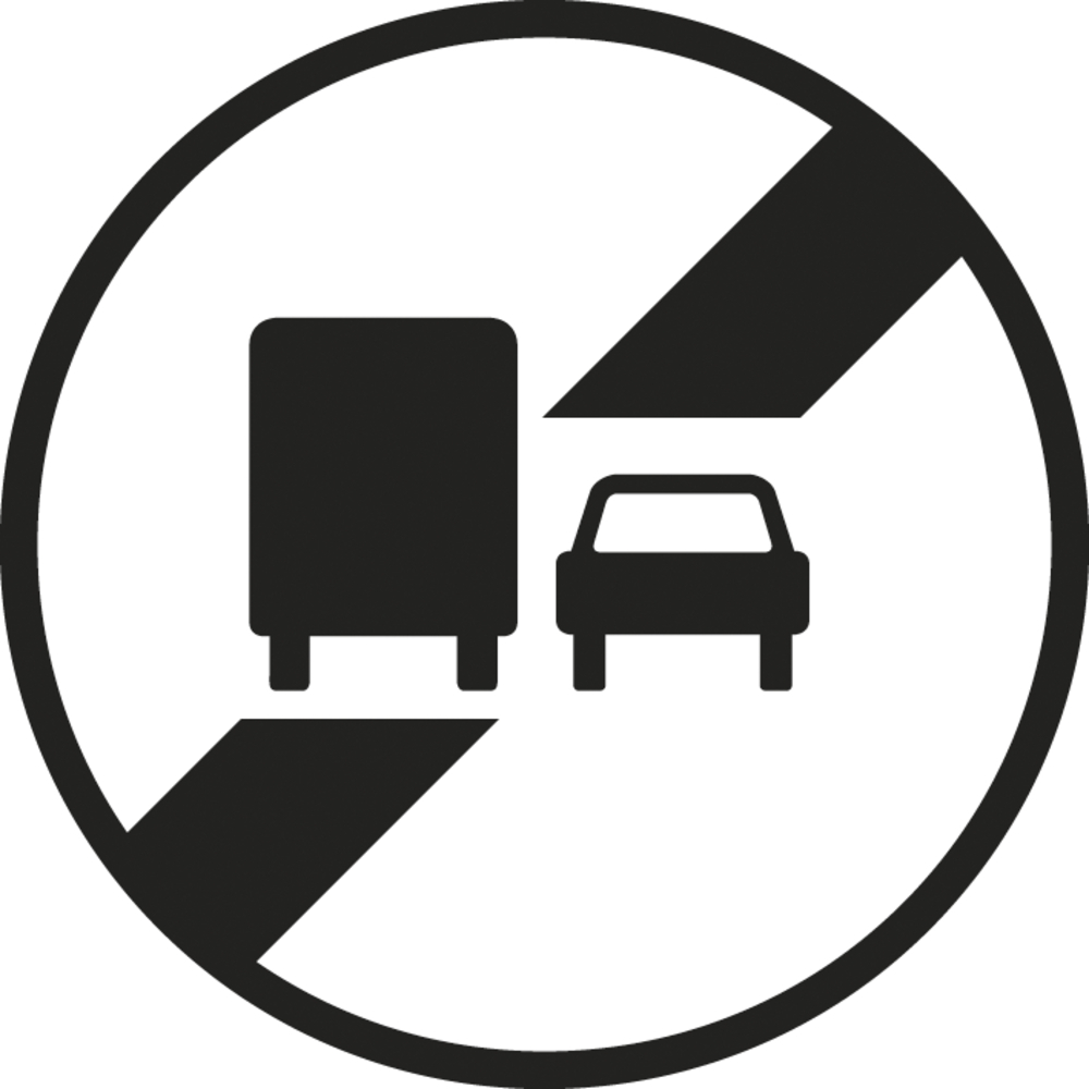 Panneau disque fin d'interdiction de dépasser B34a 650 Ecolign cl1 - NADIA SIGNALISATION - DIS650E1B34a