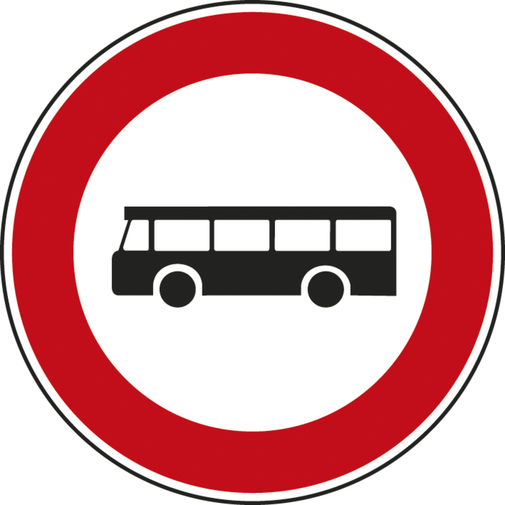 Panneau disque accès interdit aux véhicules de transport en commun 650 Ecolign B9f cl1 - NADIA SIGNALISATION - DIS650E1B9f