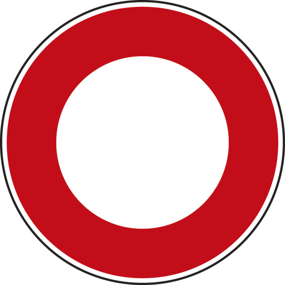 Panneau disque Circulation interdite à tout véhicule dans les deux sens 650 B0 cl2 - NADIA SIGNALISATION - DIS650E2B0