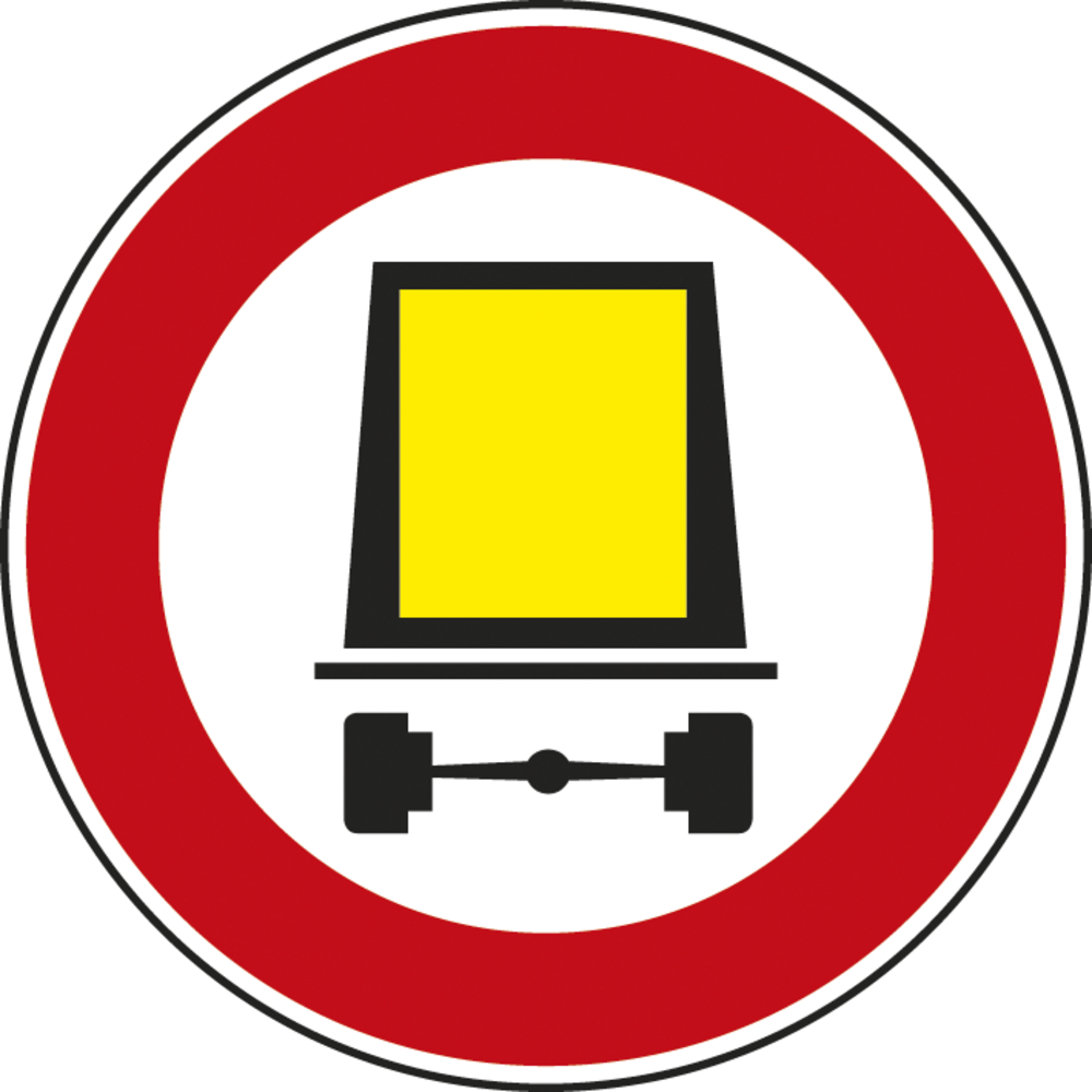 Panneau disque interdiction véhicules marchandises dangereuses 650 Ecolign B18c cl2 - NADIA SIGNALISATION - DIS650E2B18c