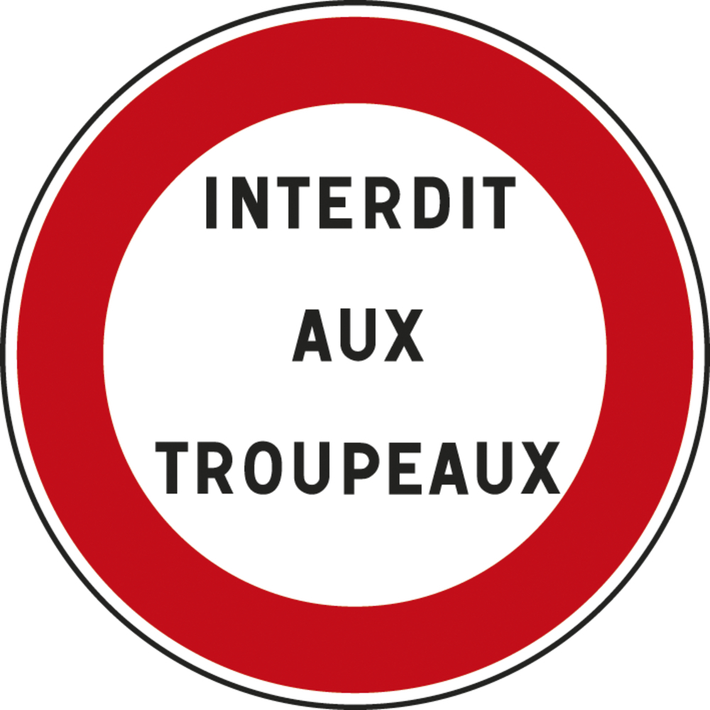Panneau disque interdiction personnalisée 650 Ecolign B19 cl2 - NADIA SIGNALISATION - DIS650E2B19