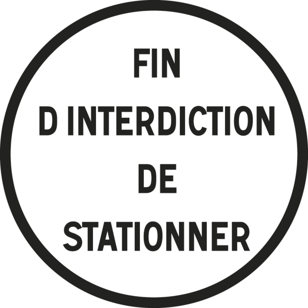 Panneau disque fin d'interdiction spécifiée 650 Ecolign B39 cl2 - NADIA SIGNALISATION - DIS650E2B39