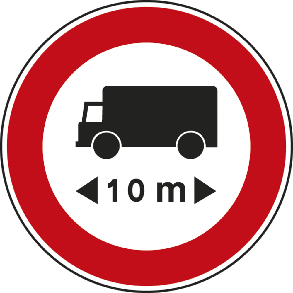 Panneau disque Accès interdit véhicules longueur spécifique 850 Ecolign B10a cl1 - NADIA SIGNALISATION - DIS850E1B10a
