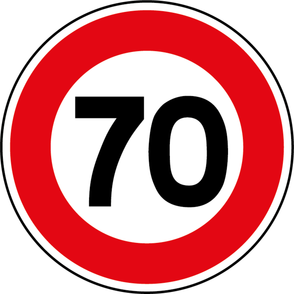 Panneau disque limitation de vitesse 850 Ecolign B14 70 cl1 - NADIA SIGNALISATION - DIS850E1B14 70