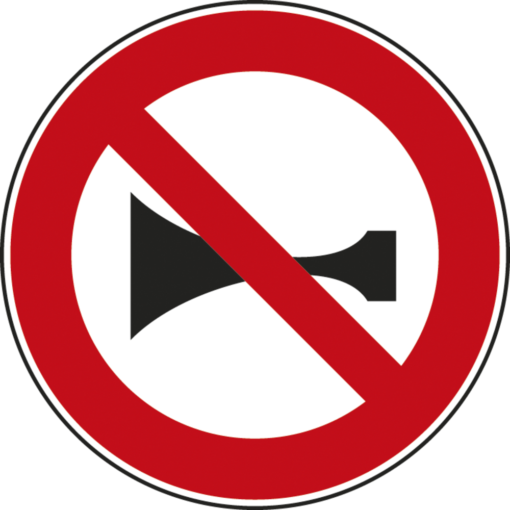 Panneau disque interdiction signaux sonores 850 Ecolign B16 cl1 - NADIA SIGNALISATION - DIS850E1B16