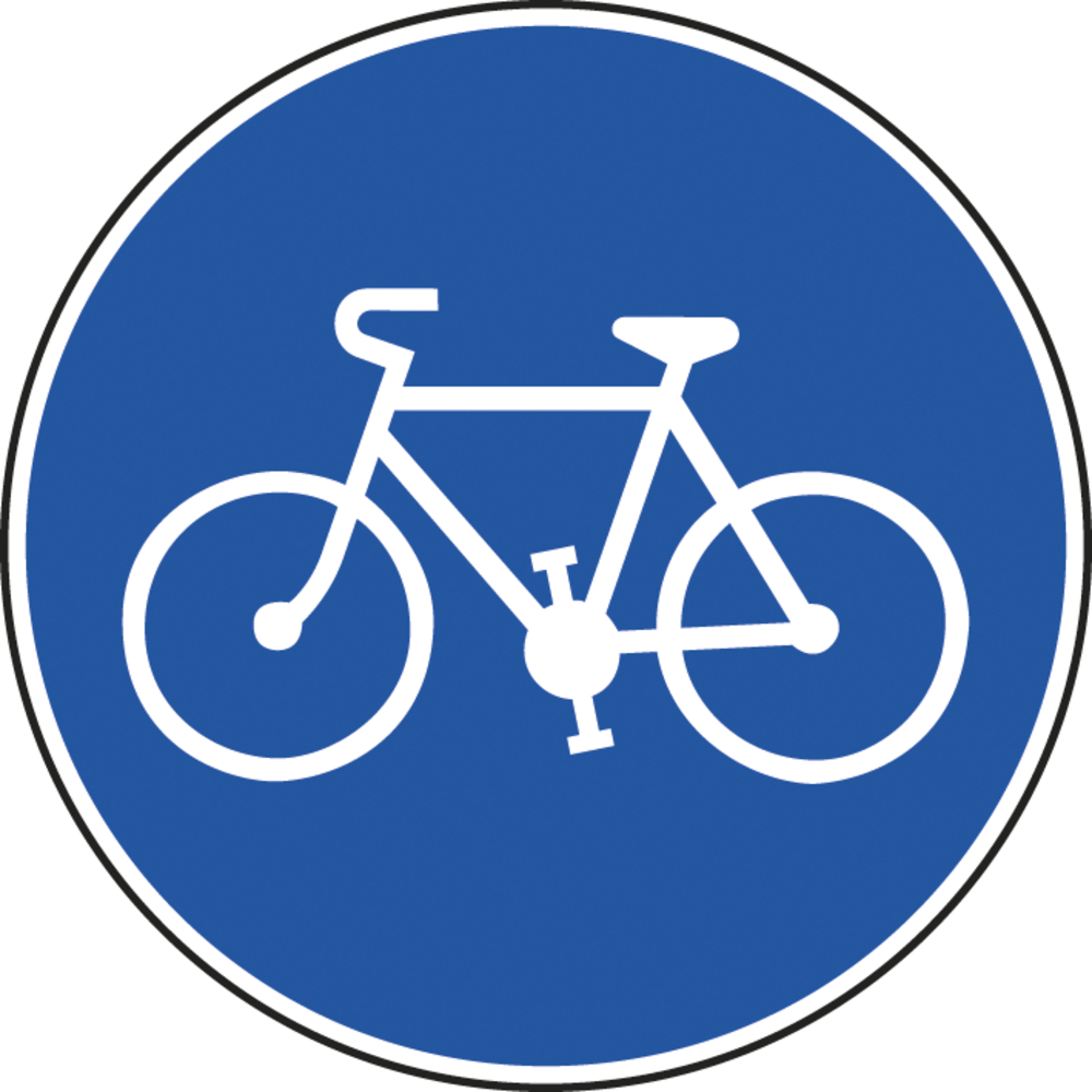 Panneau disque Piste ou bande obligatoire pour cycles sans side-car 850 Ecolign B22a cl1 - NADIA SIGNALISATION - DIS850E1B22a