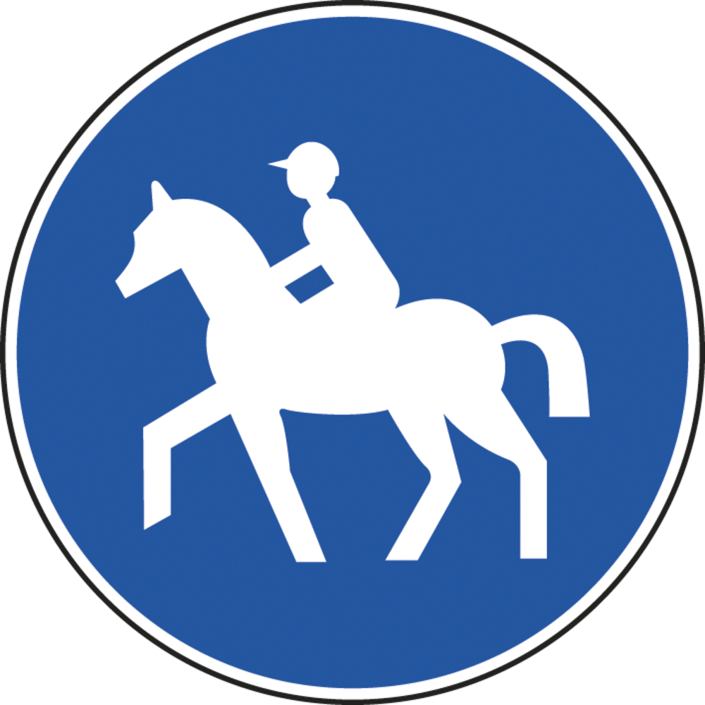 Panneau disque Chemin obligatoire pour cavaliers 850 Ecolign B22c cl1 - NADIA SIGNALISATION - DIS850E1B22c