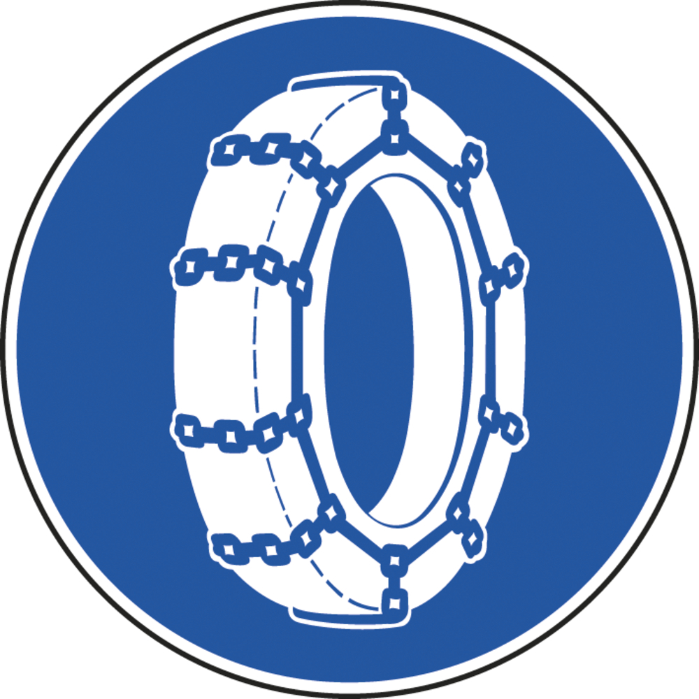 Panneau disque Chaînes Neige Obligatoires 850 Ecolign B26 cl1 - NADIA SIGNALISATION - DIS850E1B26