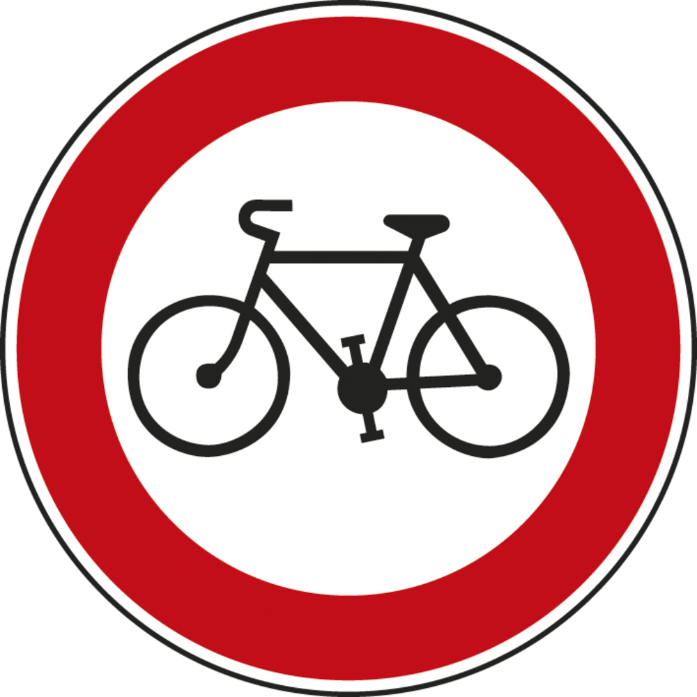 Panneau disque accès interdit aux cycles 850 Ecolign B9b cl1 - NADIA SIGNALISATION - DIS850E1B9b