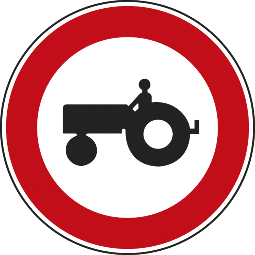 Panneau disque accès interdit véhicules agricoles 850 Ecolign B9d cl1 - NADIA SIGNALISATION - DIS850E1B9d