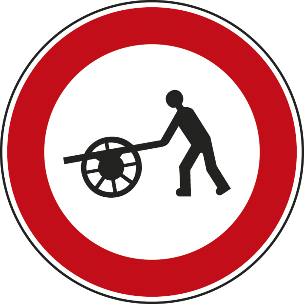Panneau disque Accès interdit voitures à bras spécifiées 850 B9e cl1 - NADIA SIGNALISATION - DIS850E1B9e