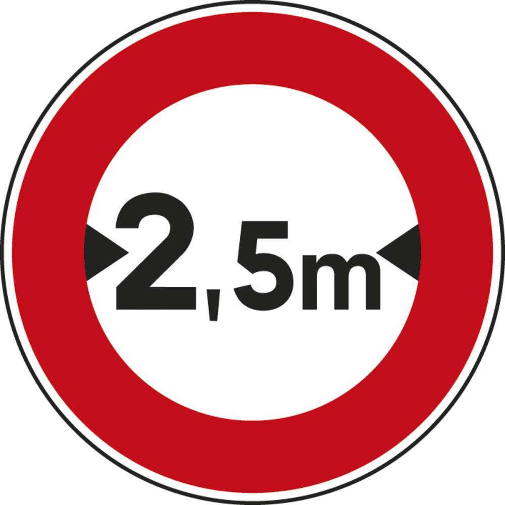 Panneau disque accès interdit aux véhicules larges 850 B11 cl2 - NADIA SIGNALISATION - DIS850E2B11