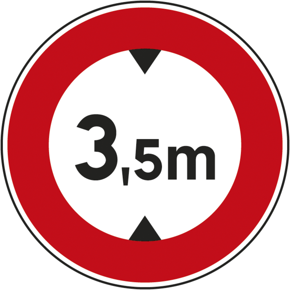 Panneau disque accès interdit hauteur véhicules 850 Ecolign B12 cl2 - NADIA SIGNALISATION - DIS850E2B12