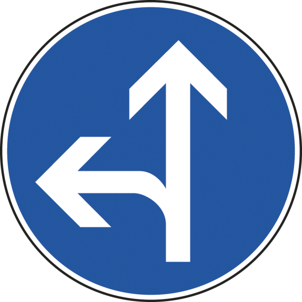 Panneau disque Directions Obligatoires Intersection 850 Ecolign B21d2 cl2 - NADIA SIGNALISATION - DIS850E2B21d2