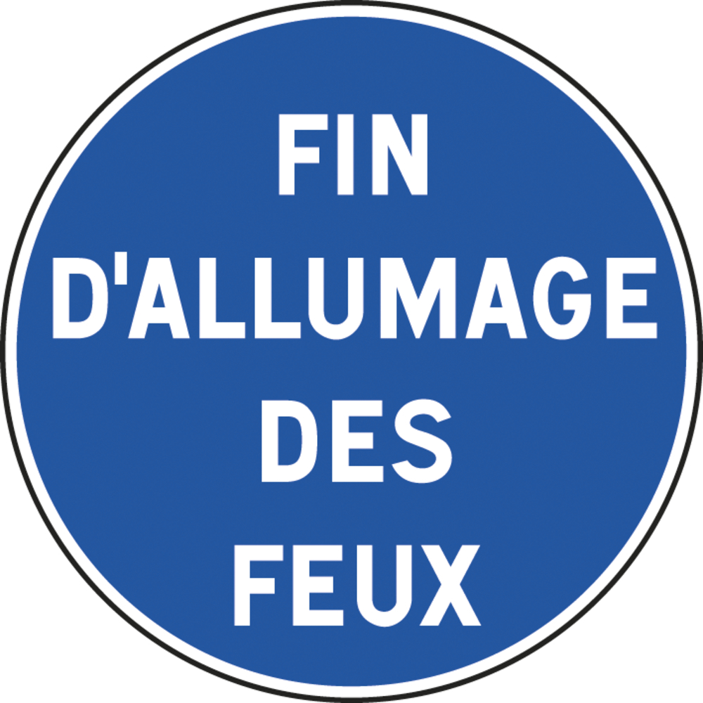 Disque Fin d'obligation mentionnée sur panneau 850 Ecolign B49 cl2 - NADIA SIGNALISATION - DIS850E2B49