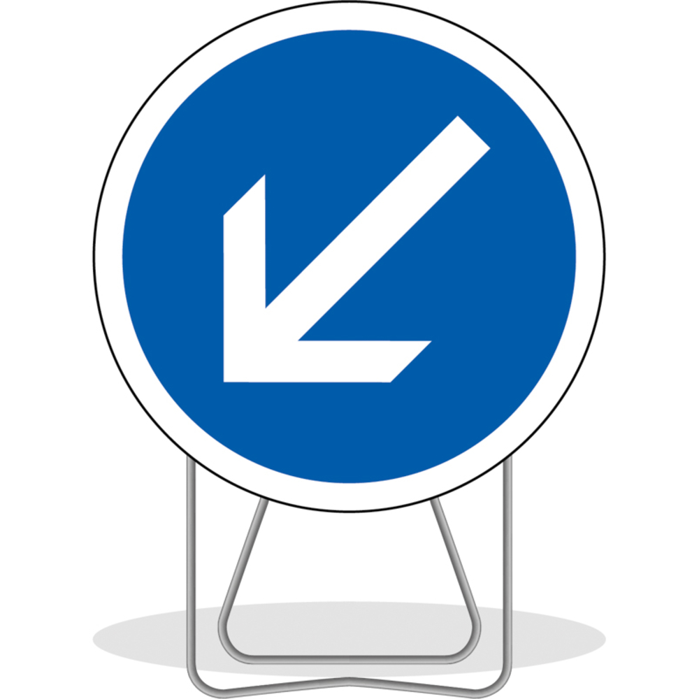 Panneau de signalisation BK21A FLECHE ORIENTABLE classe T1 NADIA SIGNALISATION - PDIS650GALPS1BK2