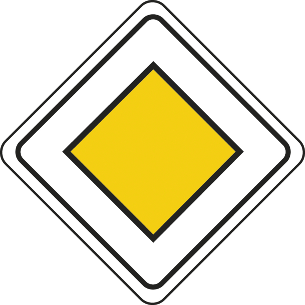 Panneau Losange indication route prioritaire 500 + équr AB6 cl2 - NADIA SIGNALISATION - PLOS500E2AB6