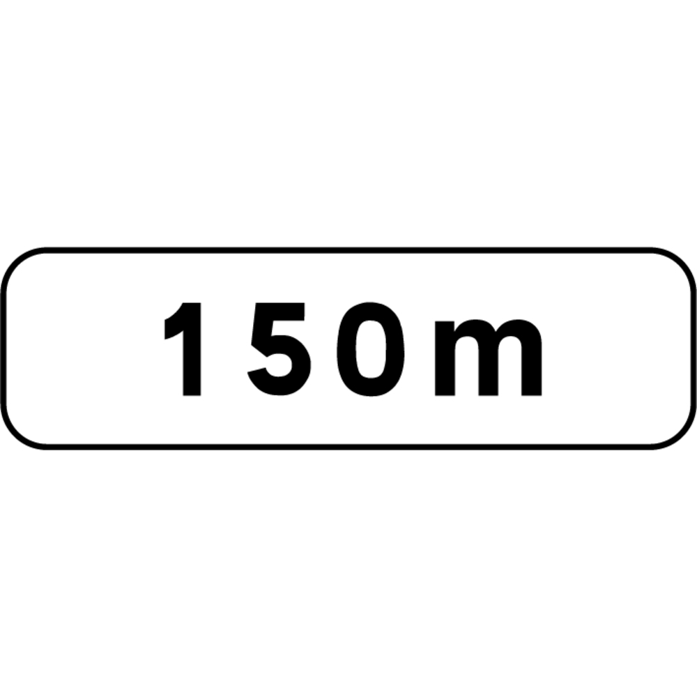 Panneau panonceaux de distance 500x150 M1 150M cl2 - NADIA SIGNALISATION - PNC500150E2M1150