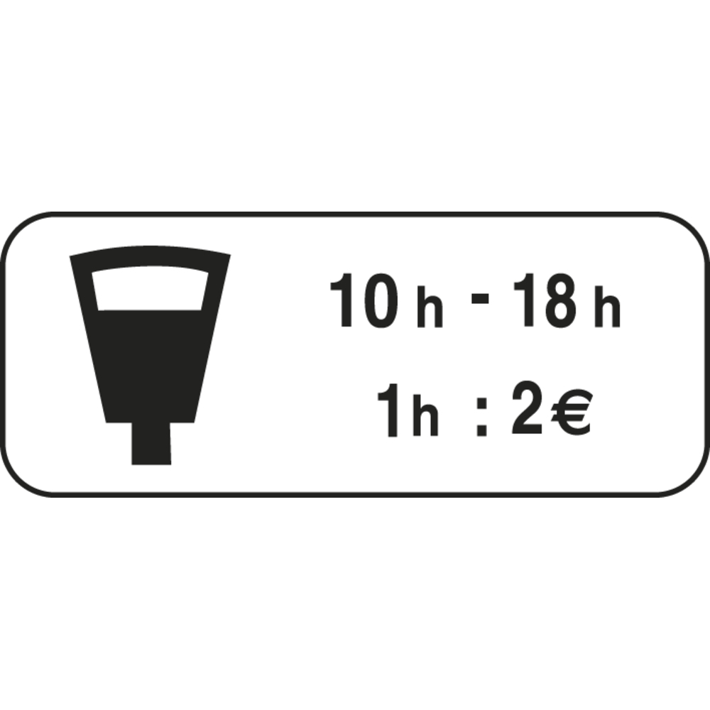Panonceau complémentaire stationnement arrêt 500x200 Ecolign M6d2 cl2 - NADIA SIGNALISATION - PNC500200E2M6d2
