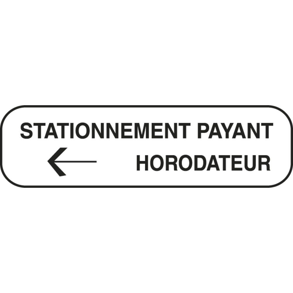 Panneau complémentaire stationnement arrêt 500x200 M6e cl2 - NADIA SIGNALISATION - PNC500200E2M6ee2