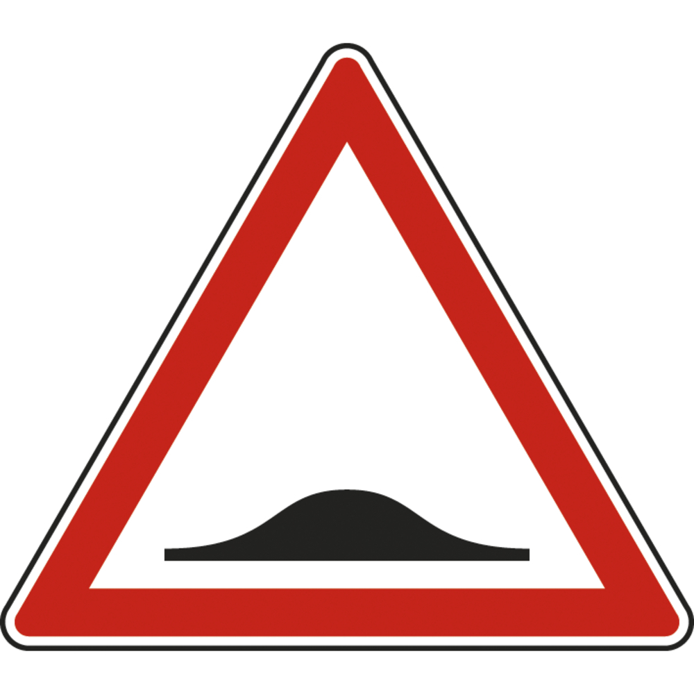 Panneau triangle Ralentisseur Dos-d'âne 1000 Ecolign A2b cl1 - NADIA SIGNALISATION - TRI1000E1A2b