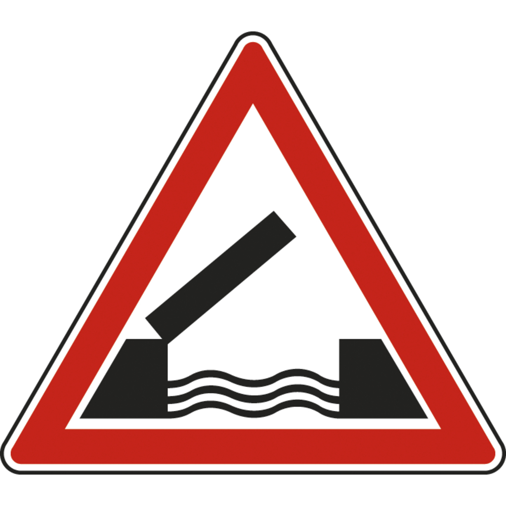 Panneau triangle Pont mobile 1000 Ecolign A6 cl2 - NADIA SIGNALISATION - TRI1000E2A6
