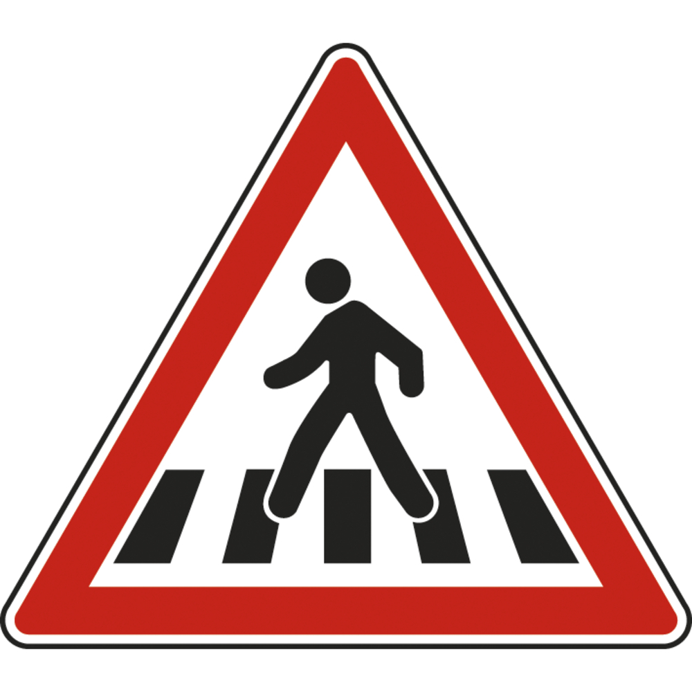 Panneau triangle Passage pour piéton 500 Ecolign A13b cl1 - NADIA SIGNALISATION - TRI500E1A13b