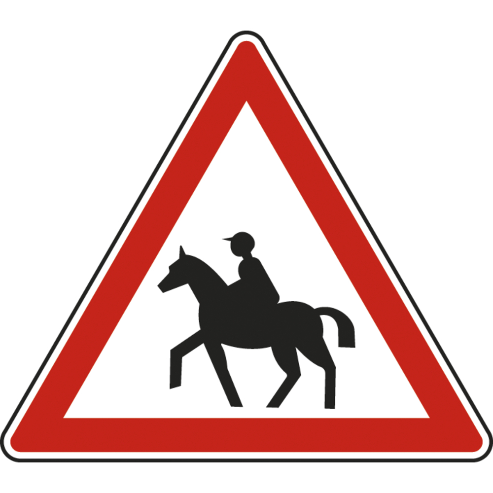 Panneau triangle Passage de cavaliers 500 Ecolign A15c cl1 - NADIA SIGNALISATION - TRI500E1A15c