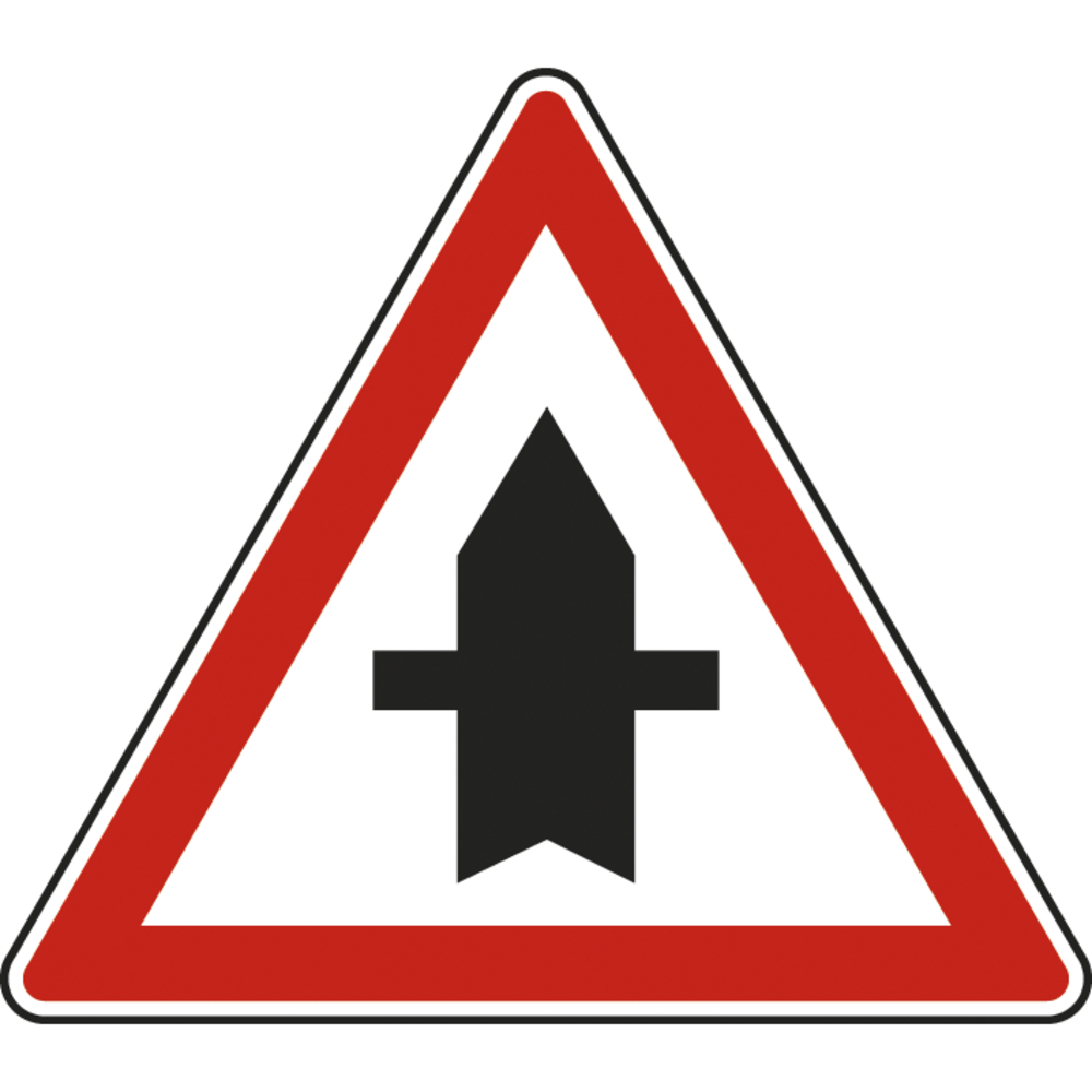 Panneau triangle Cédez le Passage Intersection 500 AB2 cl1 - NADIA SIGNALISATION - TRI500E1AB2