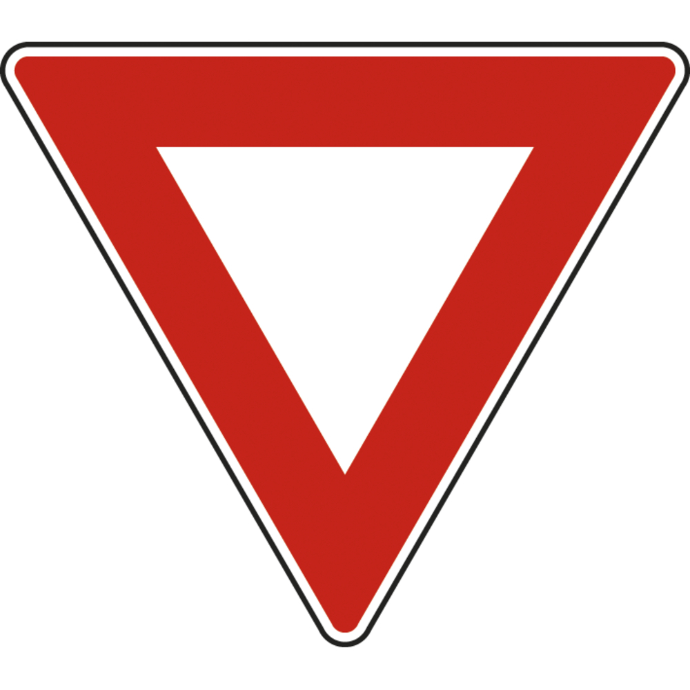 Panneau triangle cédez passage intersection signal position 500 Ecolign AB3A cl1 - NADIA SIGNALISATION - TRI500E1AB3A