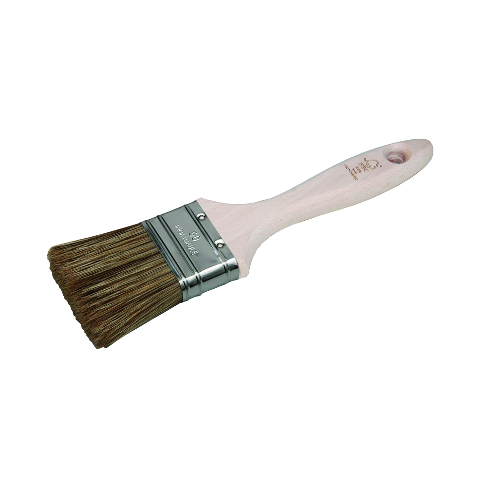 Brosse plate spécial vernis & lasure n°60 en Fillpro manche bois - NESPOLI - 10112 60