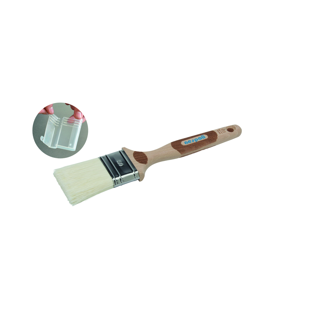 Brosse plate n°25 en Fillpro manche bois FSC avec Fresh Box - NESPOLI - 1740125