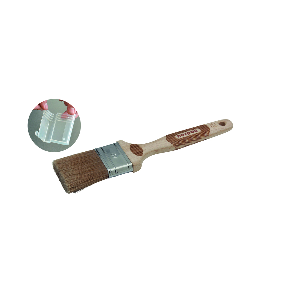Brosse plate spécial vernis & lasure n°25 en Fillpro manche bois - NESPOLI - 1740225