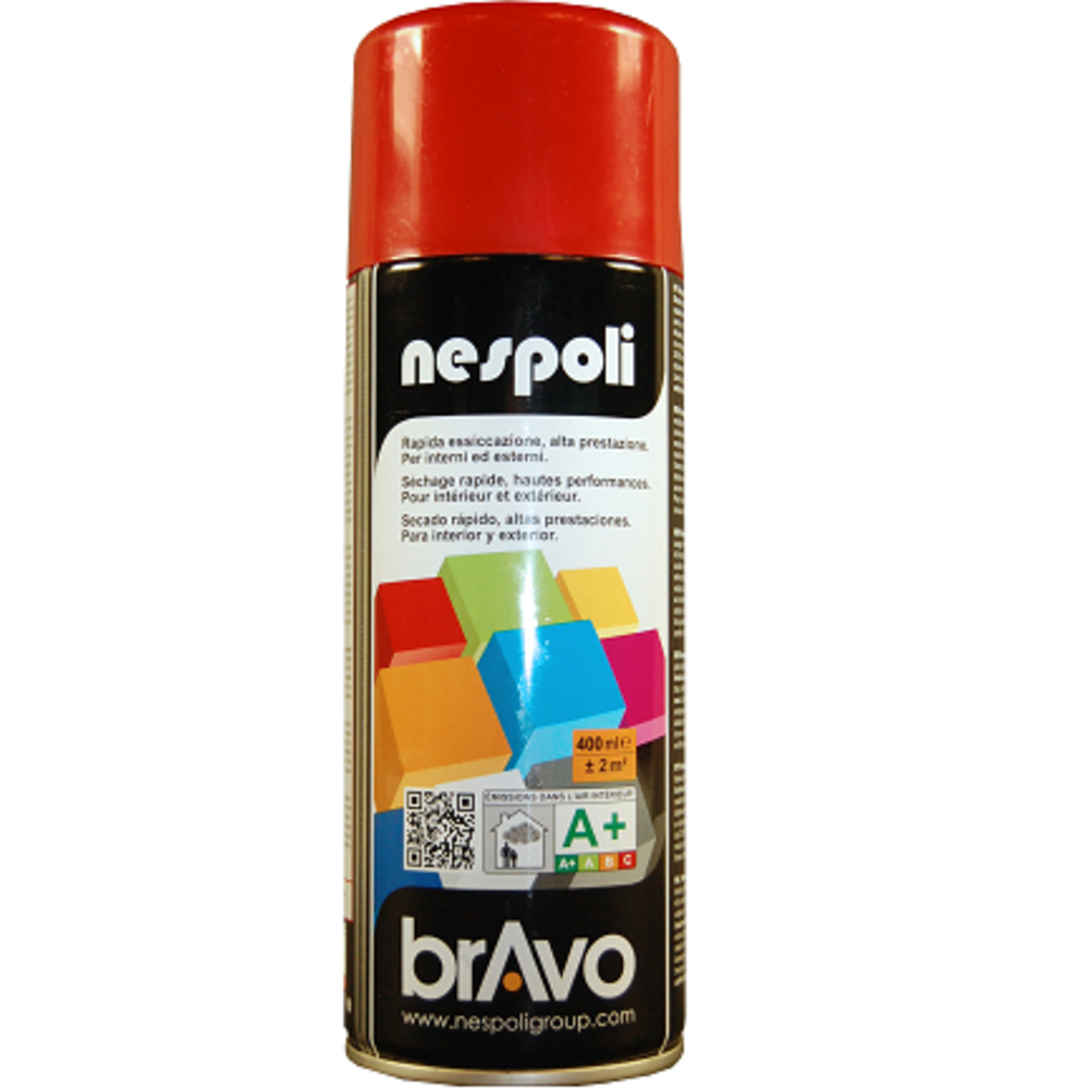 Aérosol de peinture décorative couleur rouge Chine brillant 400 ml - NESPOLI - 180010