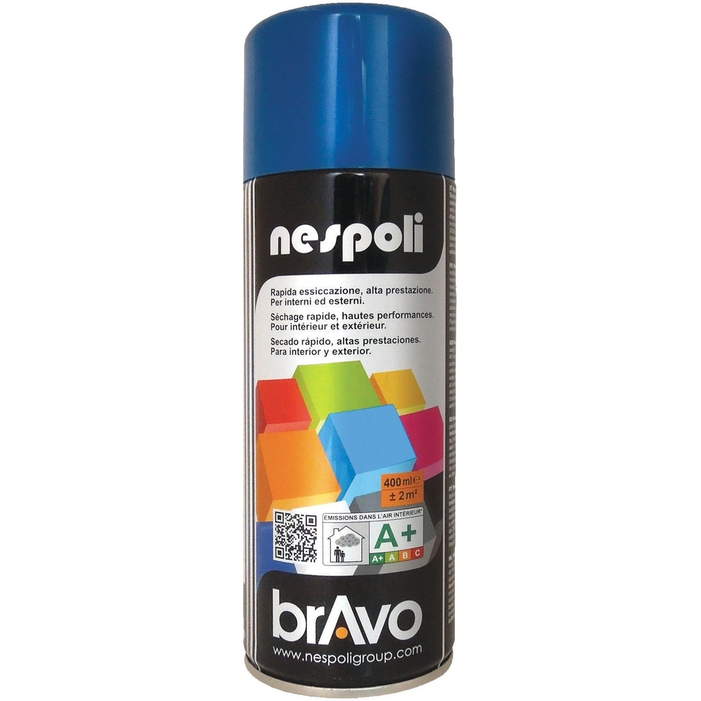 Aérosol de peinture décorative couleur bleu capri brillant 400 ml - NESPOLI - 180020