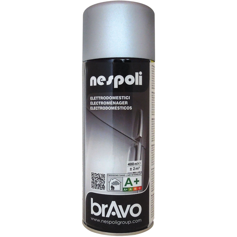 Aérosol de peinture acrylique spéciales électroménager couleur gris aluminium 400 ml - NESPOLI - 180600